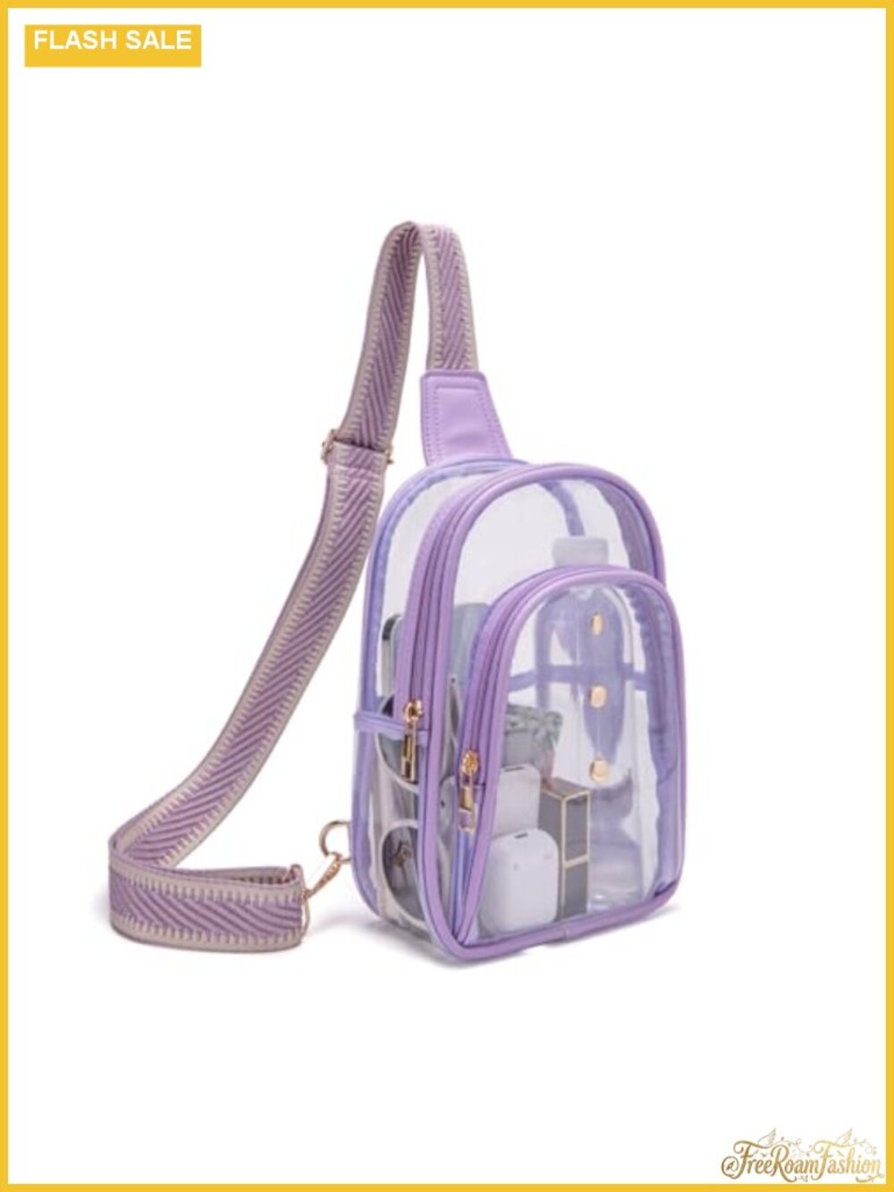 Clear Crossbody Bag Stadium Approved Transparent PVC PU Sling